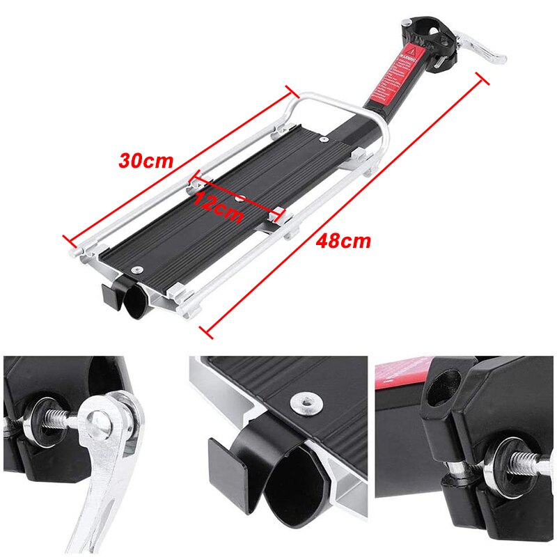 Fiets Bagagedrager 30Kg Mountainbike Cargo Rack Mtb Achter Plank Fietsen Zadelpen Bag Holder Stand