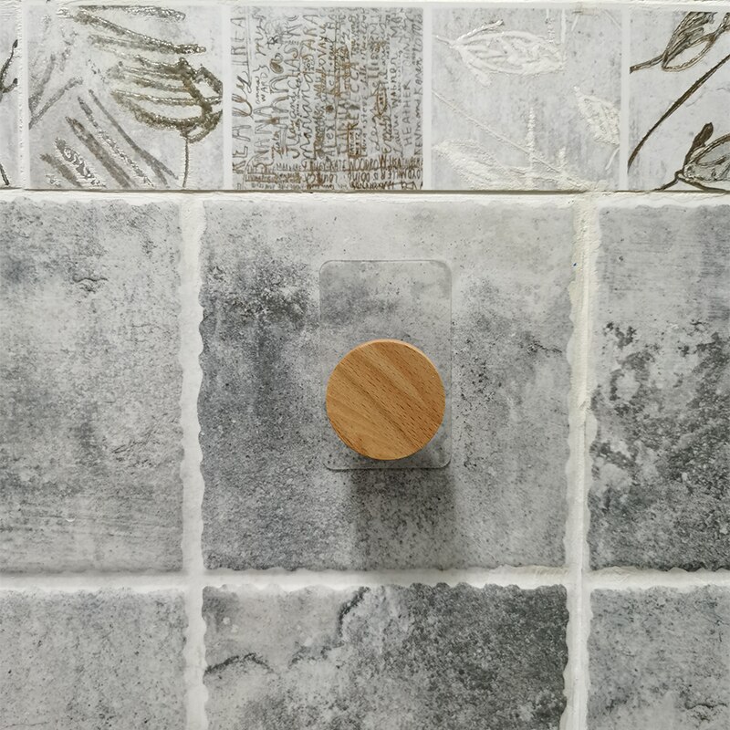 Natuurlijke Hout Kleerhanger Muur Gemonteerde Kapstok Decoratieve Sleutelhouder Hoed Sjaal Handtas Opslag Hanger Badkamer Rack: accessories 3
