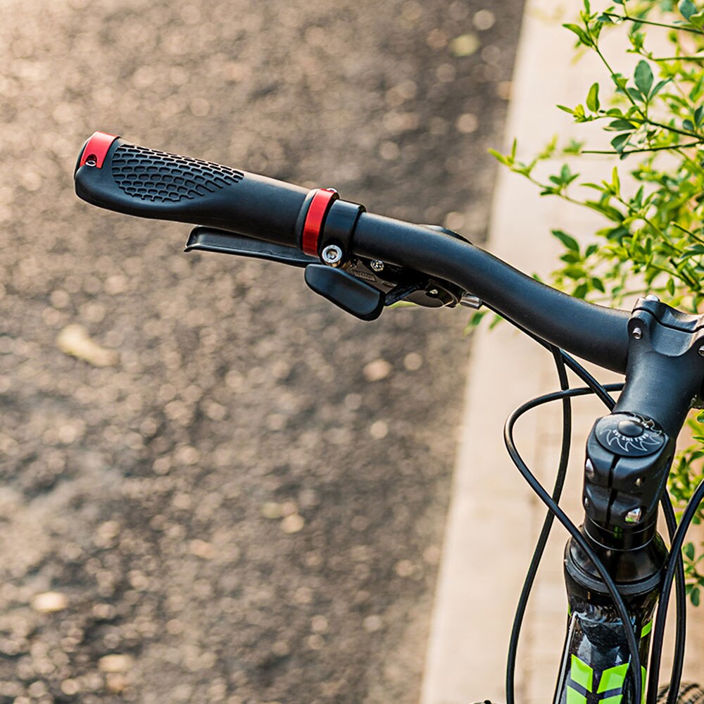 Guidão de bicicleta mtb, peças de guidão de liga de alumínio anti-derrapante e de borracha de 2.2cm para mountain road mbx preto azul vermelho