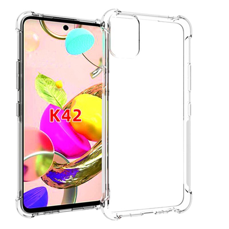 Transparante telefoonhoesjes voor lg  k42 hoesje + gehard glas 5g zachte gel skin bescherming heldere siliconen lg  k52 q52 k62 k71 k92 hoesje