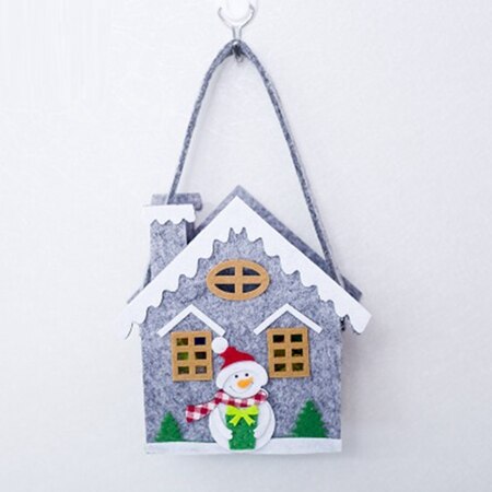 Neue Jahr Weihnachten Dekoration Süssigkeit Kleine Trage Tasche Filz Tuch Lagerung Taschen Einkaufen Einkaufszentrum Wohnkultur Süssigkeit Tasche Anhänger: Schneemann