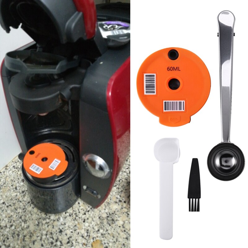 Reusable Coffee Capsule Italian for Coffee Machine with Spoon