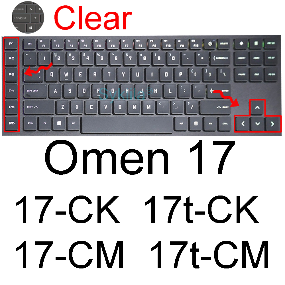Funda de teclado para HP Omen 17 17t 17z 17-w 17-an 17-ck 7 Plus 6 5 4 3 2 funda protectora de silicona para juegos accesorios para portátiles: Verde