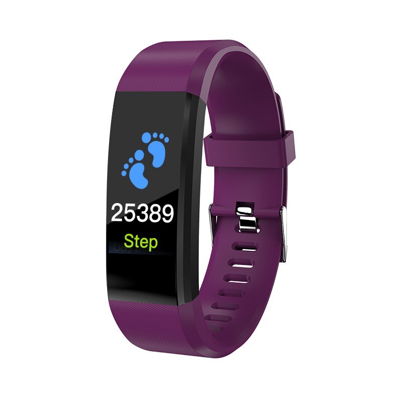 Slimme armband gps fitness activiteitstracker 1.14 "sport waterdichte bloeddrukmeter slaapmonitor slimme band polsband: Grijs