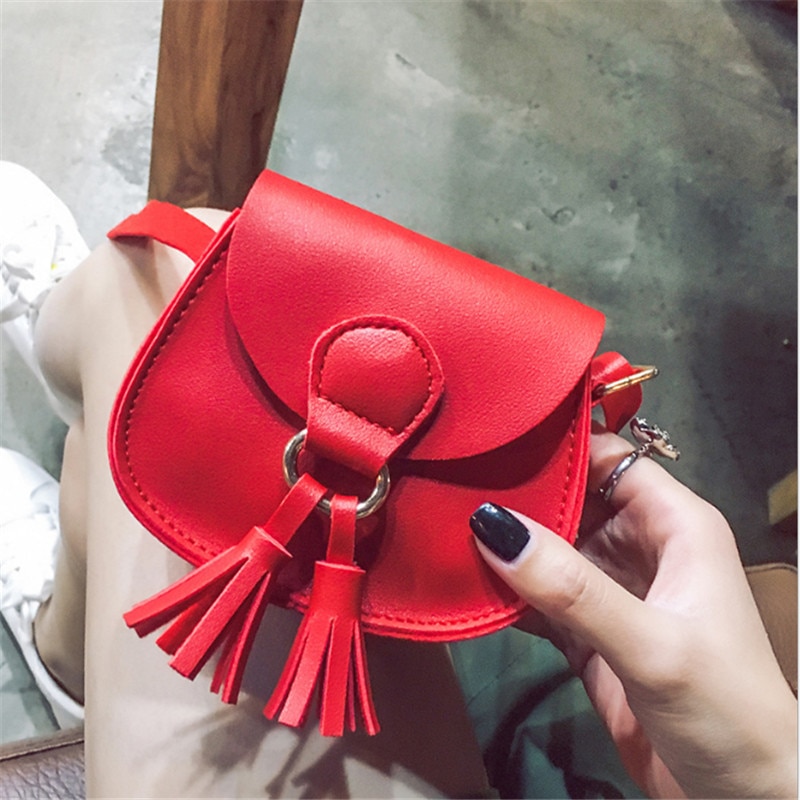 Children's Handbag PU Cute Crossbody Mini Totes Children's Crossbody Red Lovely Princess Messenger