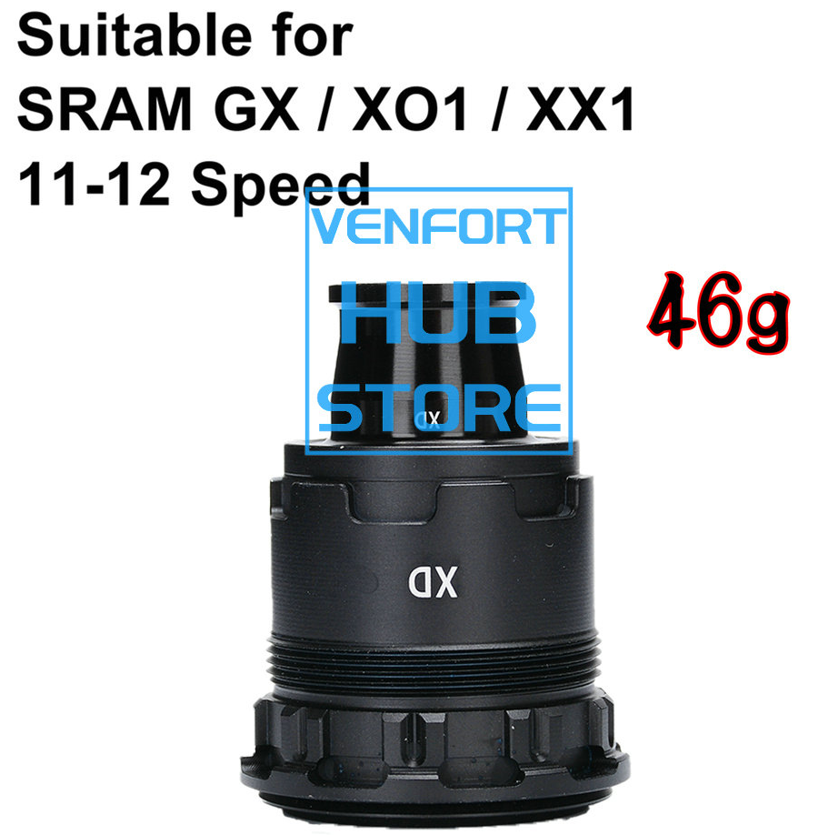 VENFORT GOLDIX HUB Ratchet Freehub Body For MTB BIKE SRAM XD Micro Spline HG 9/10/11/12S QR/THRU/BOOST: WHITE