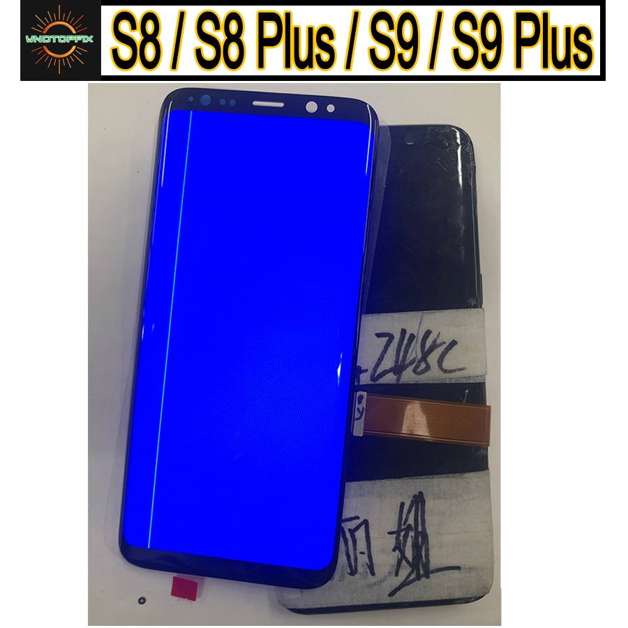 Para Samsung S8 pantalla LCD táctil S8 Plus pantalla LCD para Samsung S9 Plus Pantalla de línea de banda LCD pantalla defectuosa del teléfono móvil