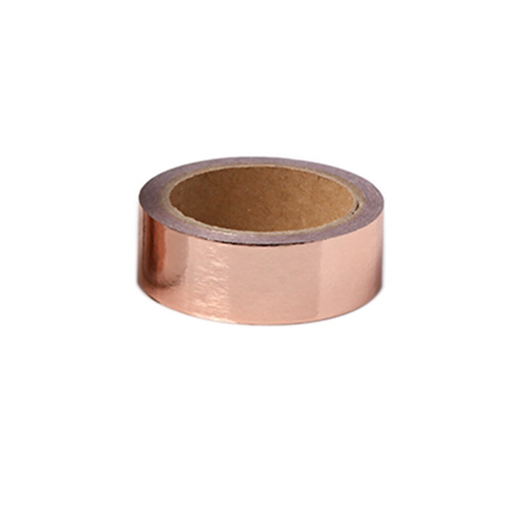 1PC Metallic Washi Tape Gold Silver Washi Masking Tape Collection DIY Scrapbooking Journaling Arts Crafts Tapes School Supplies: Copper