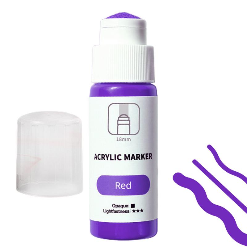 Rotuladores de pintura para grafiti, rotulador acrílico con punta de 18mm de secado rápido, permanente, fregona de 60ml, marcador para grafiti, resistente al agua y a la decoloración