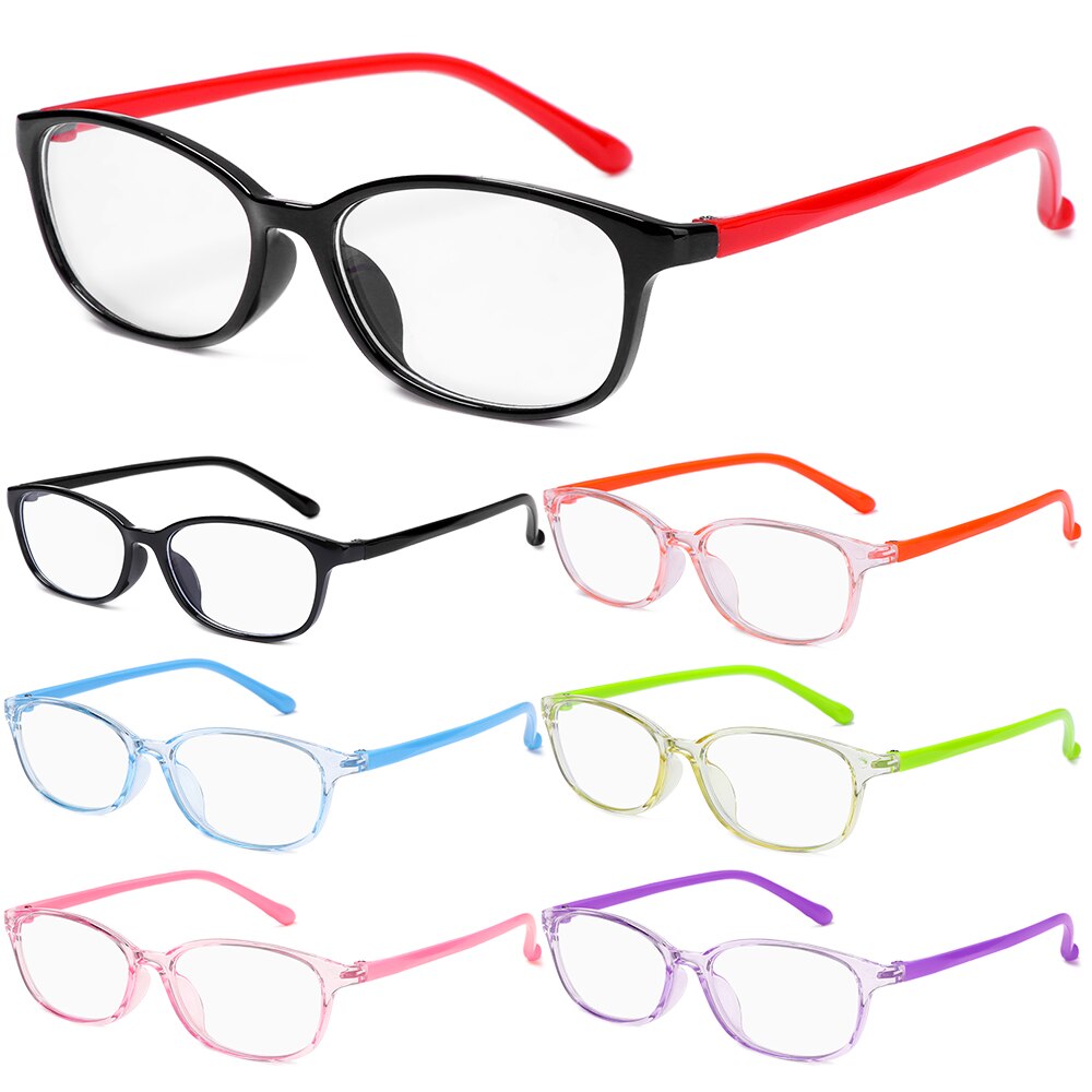 Kids Eyeglasses Blue Light Blocking Glasses Boy Girl Square Frame Computer Eyeglasses Clear Lens Optical Anti Radiation Glasses