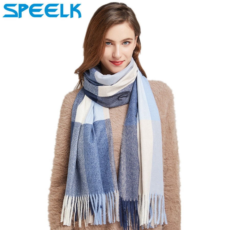 Spring/Winter Women Plaid Scarf Scarves Cashmere Shawls and Wraps Long Foulard Head scarves