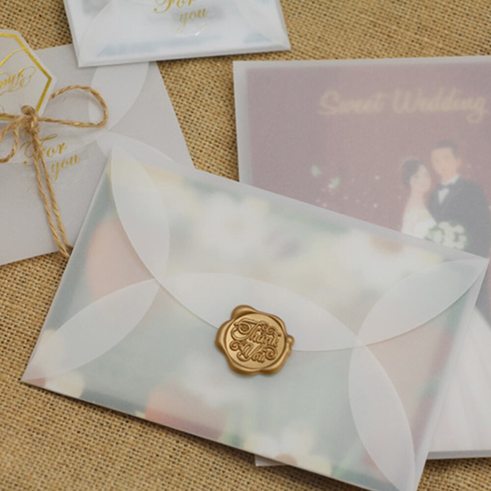 10 teile/los transparent Papier Umschläge leer Transluzenten Schwefelsäure Papier Umschläge Für Hochzeit Einladungen Segen Gruß
