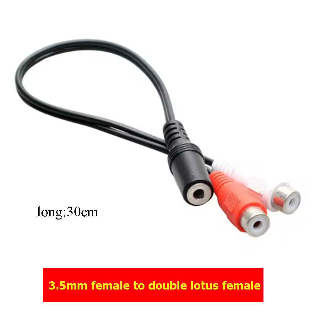 RCA-Kabel, 3,5-mm-Klinkenstecker, Stereo-Audiokabel auf 2 RCA-Buchse, Buchse auf Stecker auf Kopfhörer, AUX-Y-Adapter für DVD-Verstärker: Lila