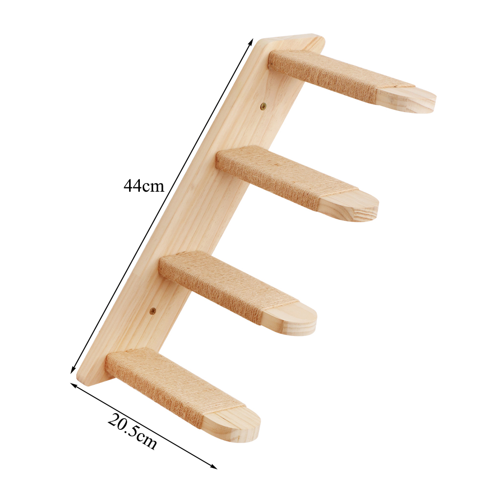 Kat Hangmat Hout En Sisal Touw Muur Gemonteerd Voor Grote Katten Of Kitty, Springplanken, Zitstokken Meubels Slapen: YELLOW