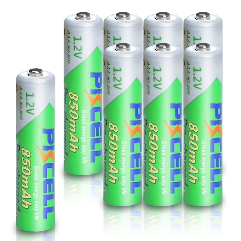 Pkcell batteri aaa 850 mah 1.2v nimh aaa genopladeligt batteri foropladning lav selvafladning aaa batterier til kamera lommelygte