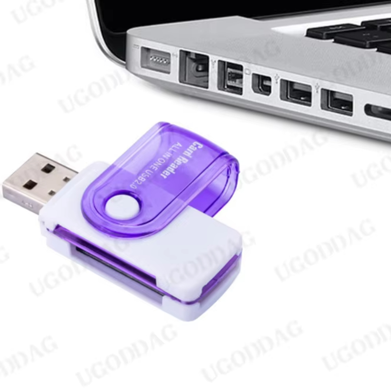 4 in 1 USB Memory Card Reader USB 2.0 to SD Micro SD TF MS M2 Card Adapter for Computer Android Mobile Phone