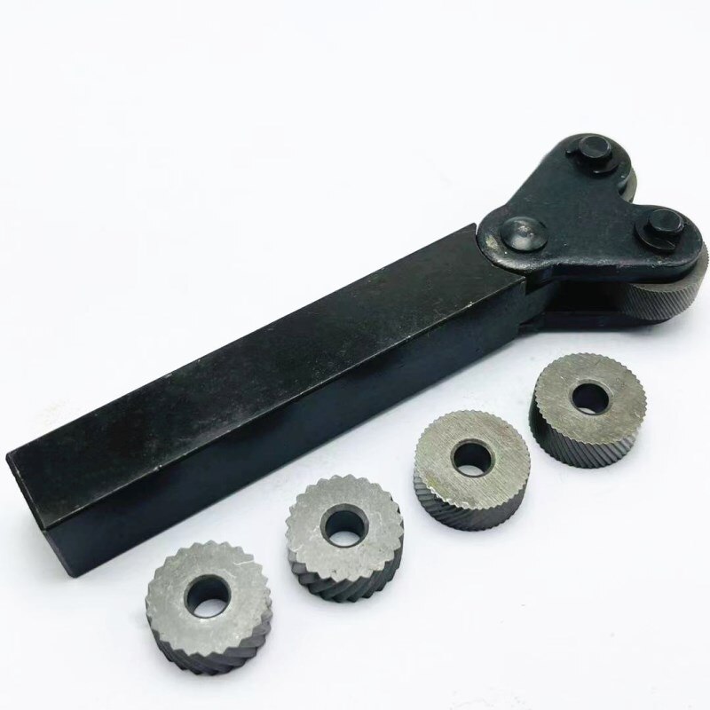 6 stk netagtige roulettering kniv 0.6mm 1.0mm 2.0mm hss inderste hul prægning hjul  +1 stk 16 mmx 18mm stål drejebænk værktøjsholder kogeplade