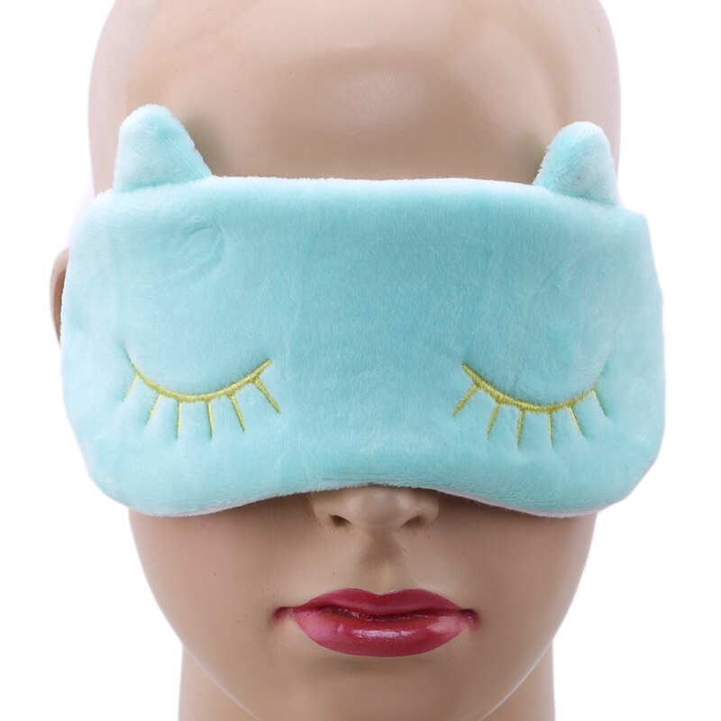 Máscara de descanso Ojo de felpa gato encantador antifaz acolchado opaco viaje Relax Aid venda de ojos