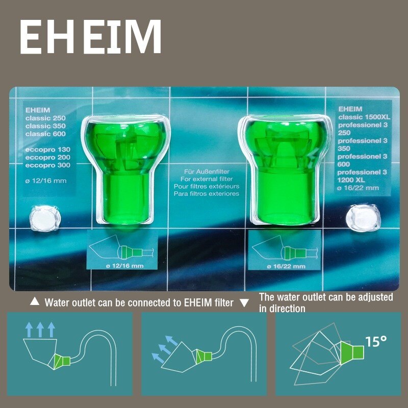 Aquarium Fish Tank Water Plant Lelie Pijp Natuurlijke Flow Outlet Verstelbare Pijp Uitstroom 12/16Mm 16/22mm Voor Eheim Filter Bus