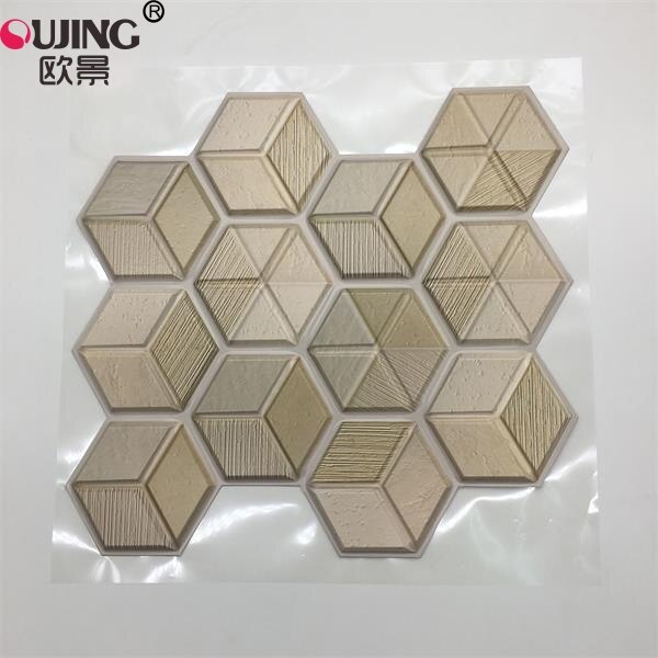 Carreaux muraux autocollants muraux 3D hexagonaux, 30x30cm x 1 pièce, Stickers muraux en PVC, pour cuisine, salle de bains, ligne artistique, décoration pour la maison: Design   5