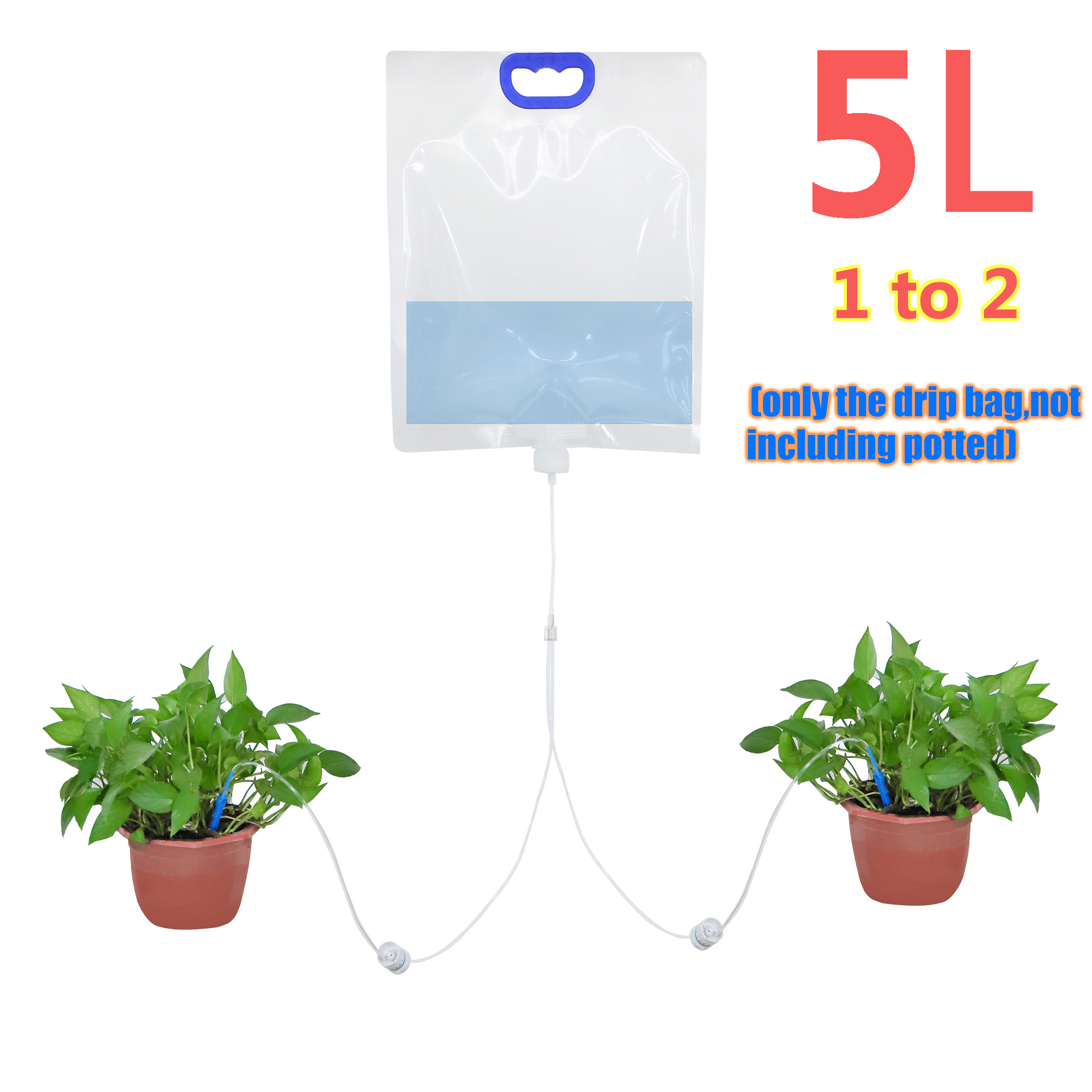 3l/3.5l/5l Plant Irrigatiezak Automatische Gieter Verstelbare Tuinpotten Druppelnaald Apparaat Tuin Water Waterzak: Bordeaux