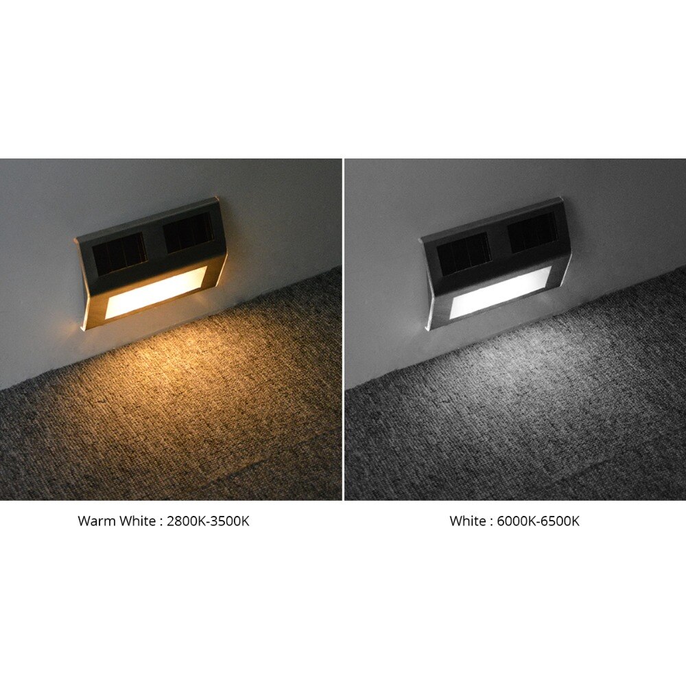 LED Solar light Sensor control Waterproof Wall lamp Outdoor led Solar Garden light for Patio Pathway Stair Step Night lighting