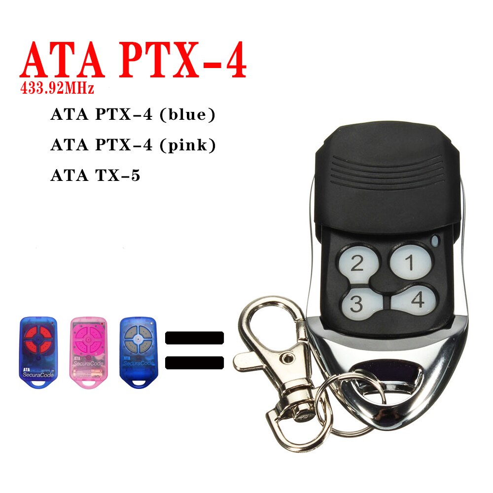 ATA PTX4 Herculift ptx-4 Garage Door Replacement Gate Remote Control 433.92MHz