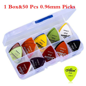 20/50 Stks/set Elektrische Gitaar Pick Akoestische Muziek Picks Plectrum 0.58/0.71/0.81/0.96/1.20 /1.50 Mm Dikte Gitaar Accessoires: 1Box and 50 0.96mm