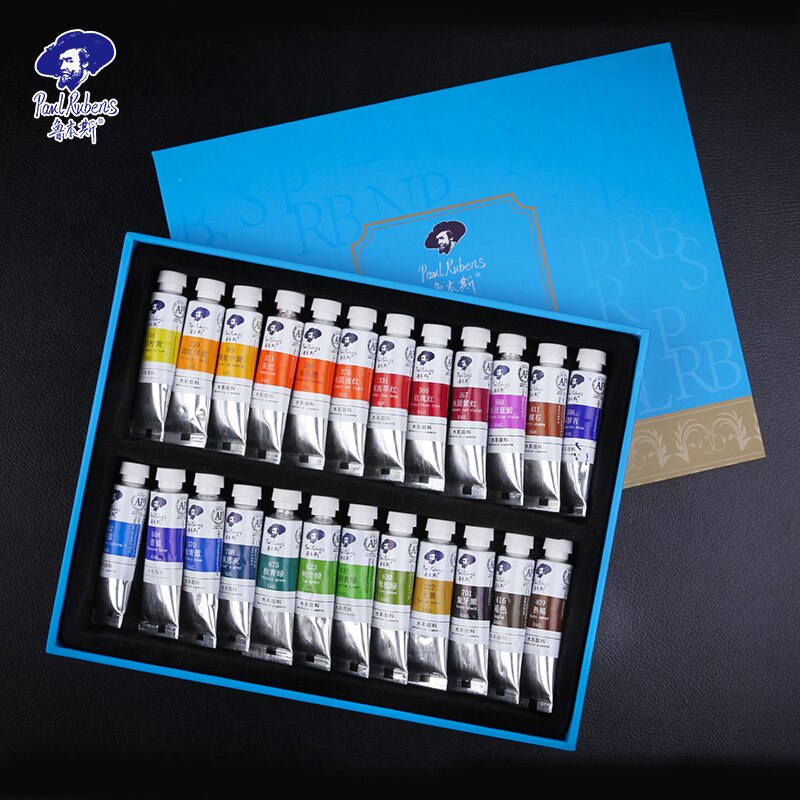 Paul Rubens 5Ml Buizen Aquarel Verf 18/24/36 Kleuren Set Pigment Voor Beginners Tekening Art Supplies Briefpapier Hobbyist studen: 24 Colors