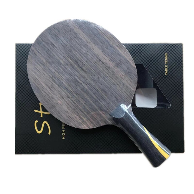Stuor-raqueta de tenis de mesa de dos caras, raqueta de pimpón con hoja especial de carbono ZLC, de madera pura: Long handle FL
