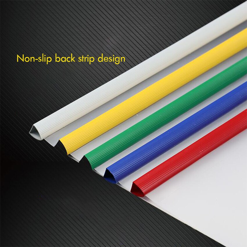 5 PCS/Lot A4 Report Covers With Sliding Bar, Clipbar Presentation Slidebinder Files 50 Sheets Capacity, Blue Green Yellow Red