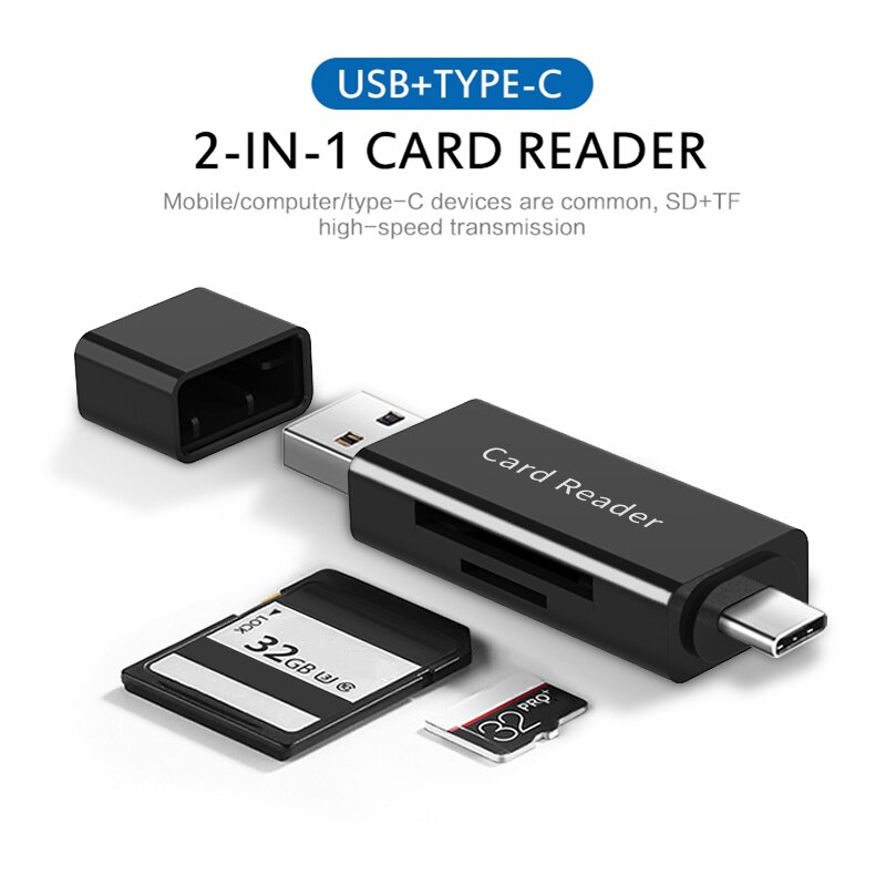 Kaartlezer USB3.0 Type C Naar Sd Micro Sd Tf Adapter Voor Mobiele Telefoon Computer Universal Multi-Functie Otg geheugenkaartlezer