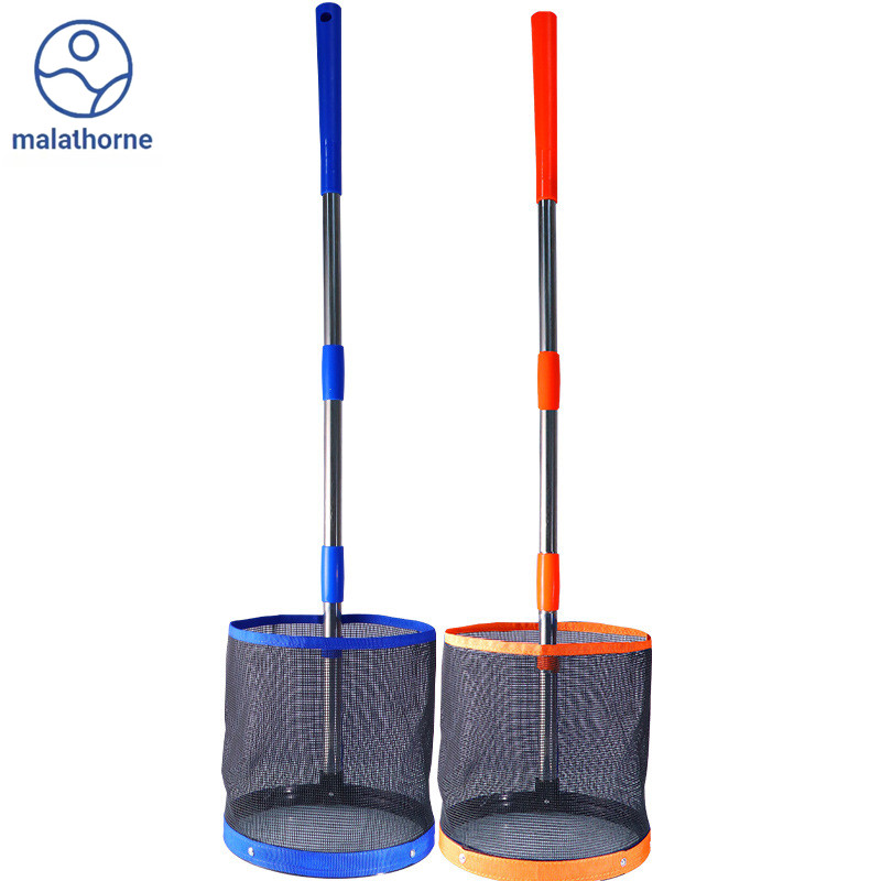 99 cm roestvrijstalen paal pingpongbal picker ronde emmer tafeltennisbal verzamelaar, staat om 140 stuks ballen te bevatten