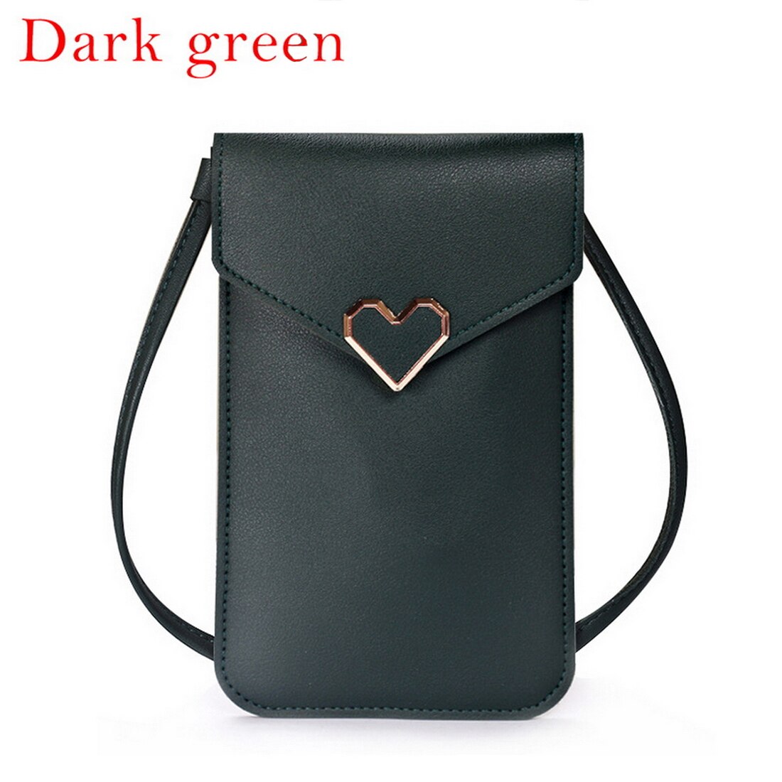 Women's Touch Screen Cell Phone Purse Transparent Simple Bag Hasp Cross Wallets Smartphone Leather Shoulder Light Handbags: color 6