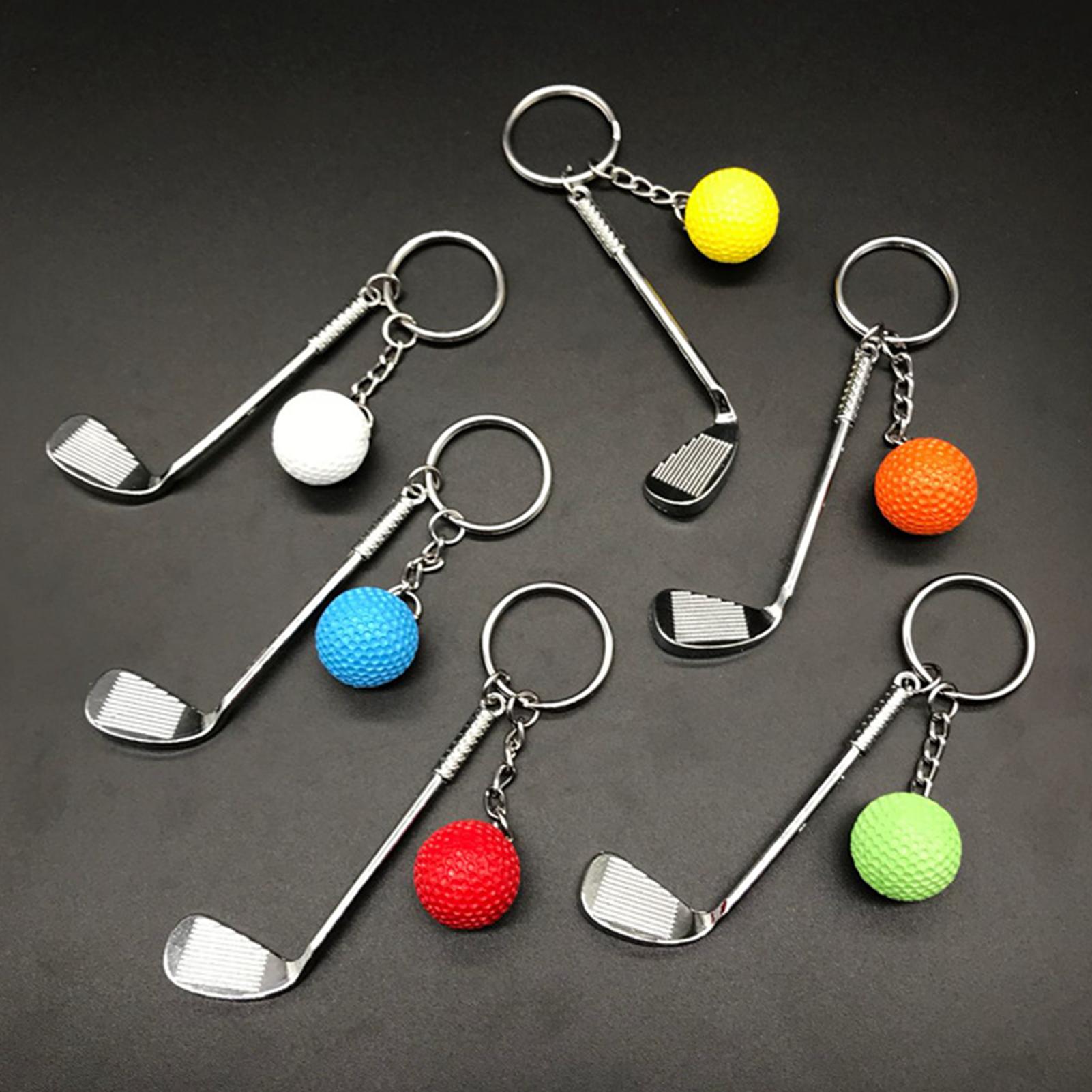 Llaveros colgantes para Mini Club de Golf, llaveros creativos, palos deportivos, adornos de recuerdo para aficionados, 10 Uds.