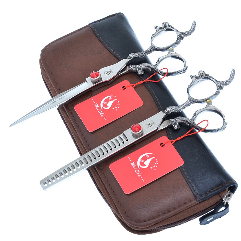 Top huisdierverzorgingsschaar 6.0 " 7.0 " hondenknipschaar dieren uitdunnen trimmen tesoura japan 440c dierentondeuses  a0164a