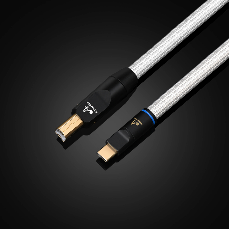 Ataudio hifi usb-kabel dac ab cb cc digital ab lyd a til b high-end type a til type b hifi usb otg type c-kabel: Rød / 1.5m