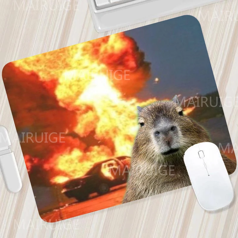 Funny Meme Small Mouse Pad Kawaii Office Mat Gamer Rugs Cute Desk Mats Gaming Accessory Mouse Table Carpet Surface for Computer: 26x21 cm  / BEAN PASTE