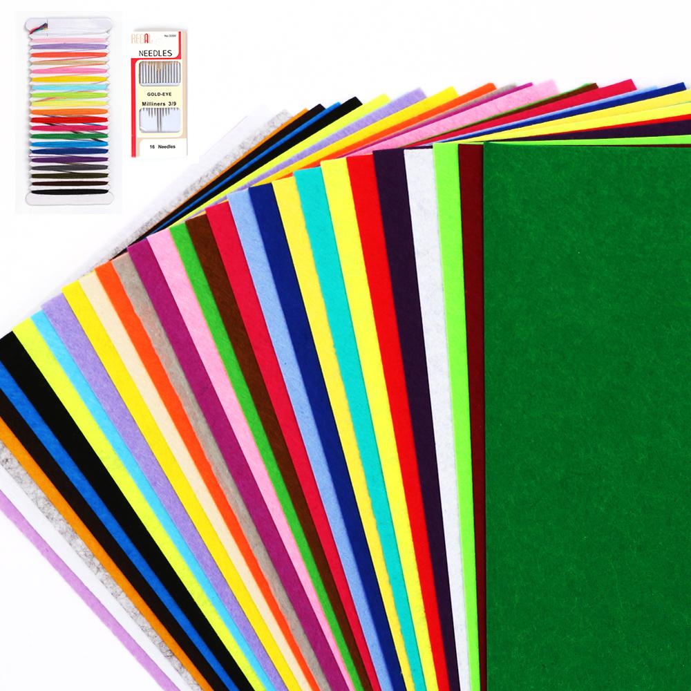 Wool Felt Fabric Kit Felting Wool Craft Nonwoven Fabric Cloth DIY Children Sewing Dolls Crafts: Default Title