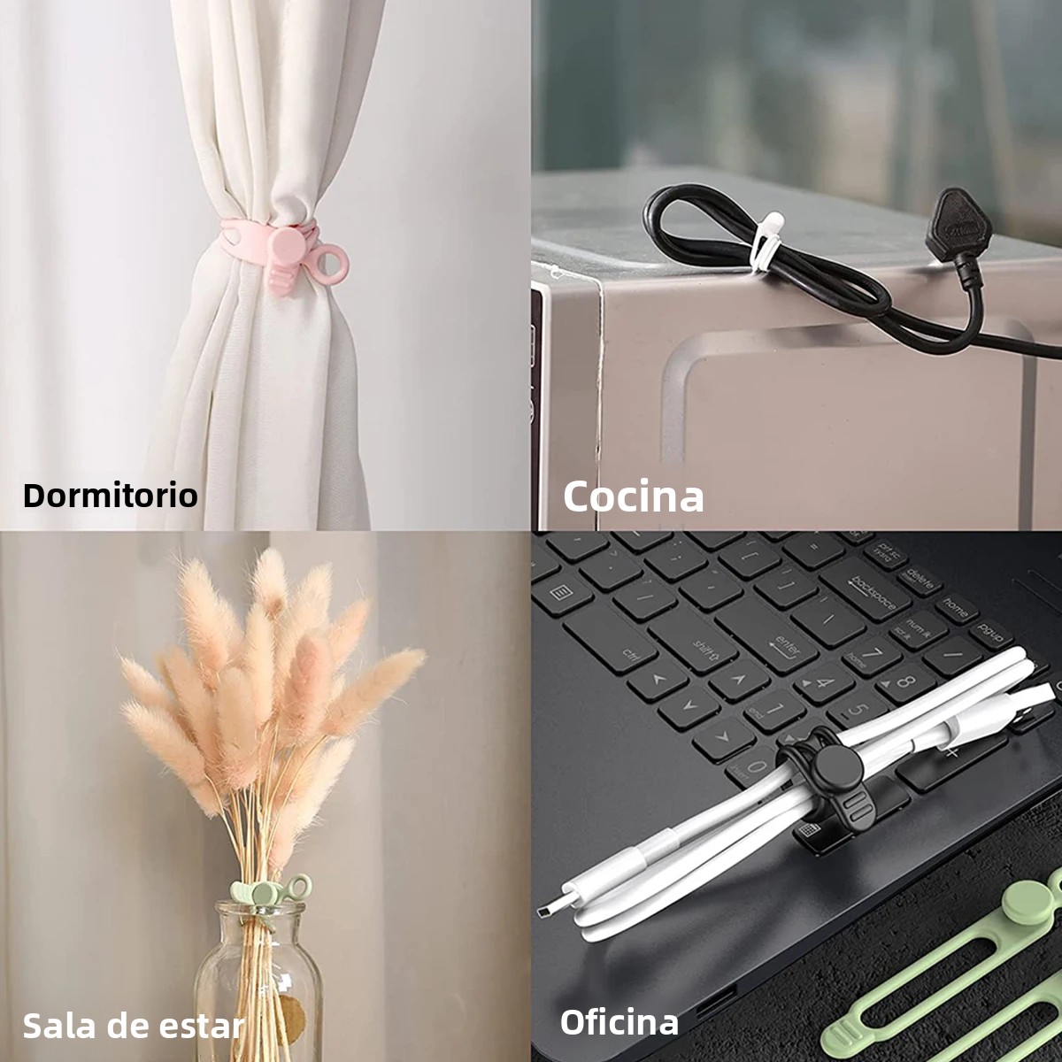 Silikone kabelstropper ledningsorganisator til øretelefoner, usb-kabel, computerkabelbindere ledningsorganisator i hjemmet, kontoret, skolen
