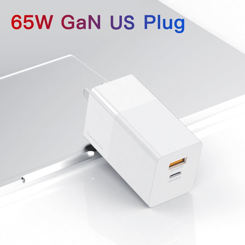 KUULAA GaN Charger PD 3.0 Fast USB Charger For iPhone 11 Pro Max AFC FCP SCP QC 3.0 For Samsung S10 Plus 65W Quick USB Charger