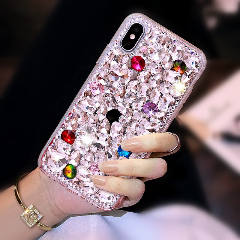 1Pcs Für Doogee N10/Y7 Fall Glitter Luxus Kristall Strass Diamant Bling TPU Telefon Fall Für Doogee N10 doogee Y7 Coque: Doogee Y7 / 8