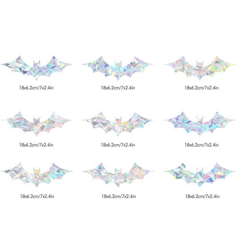 Attrape-soleil arc-en-ciel 3D Non toxique, autocollant de miroir de fenêtre, décoration de chambre à coucher de bureau: 027-9pcs