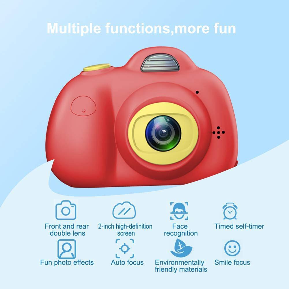 Kids Digitale Video Camera Met 32GB Sd-kaart Leuke Dubbele Lens Camcorders Voor Kerst