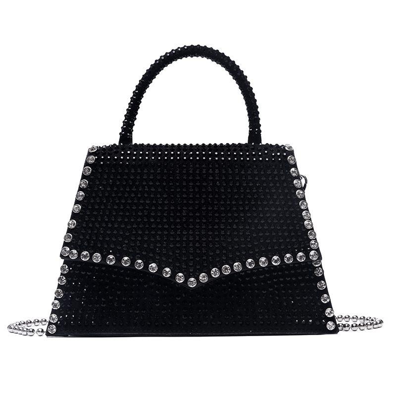 Luxus diamanten Frauen handtasche Abend Tasche Kette Schulter Umhängetaschen für Frauen Strass Party Hochzeit Geldbörse: Schwarz groß