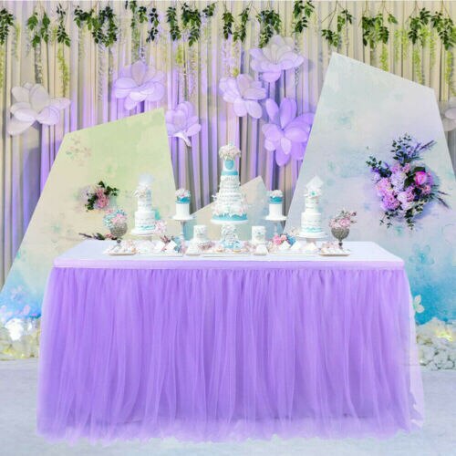 5 kleuren Tutu Tulle Tafel Rok Cover Kerst Verjaardagsfeestje Baby Shower Servies