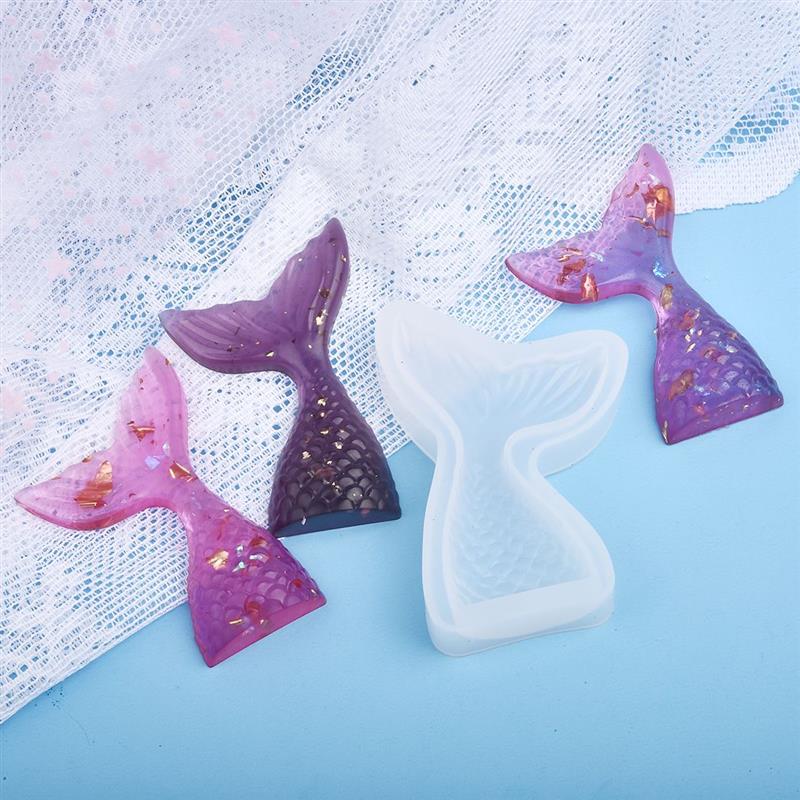 Mermaid Tail Fondant Cake Moulds Silicone Mold Cake Decorating Baking Tools Handmade Soap Mold Fish Fork Tail Sugar Craft Molds