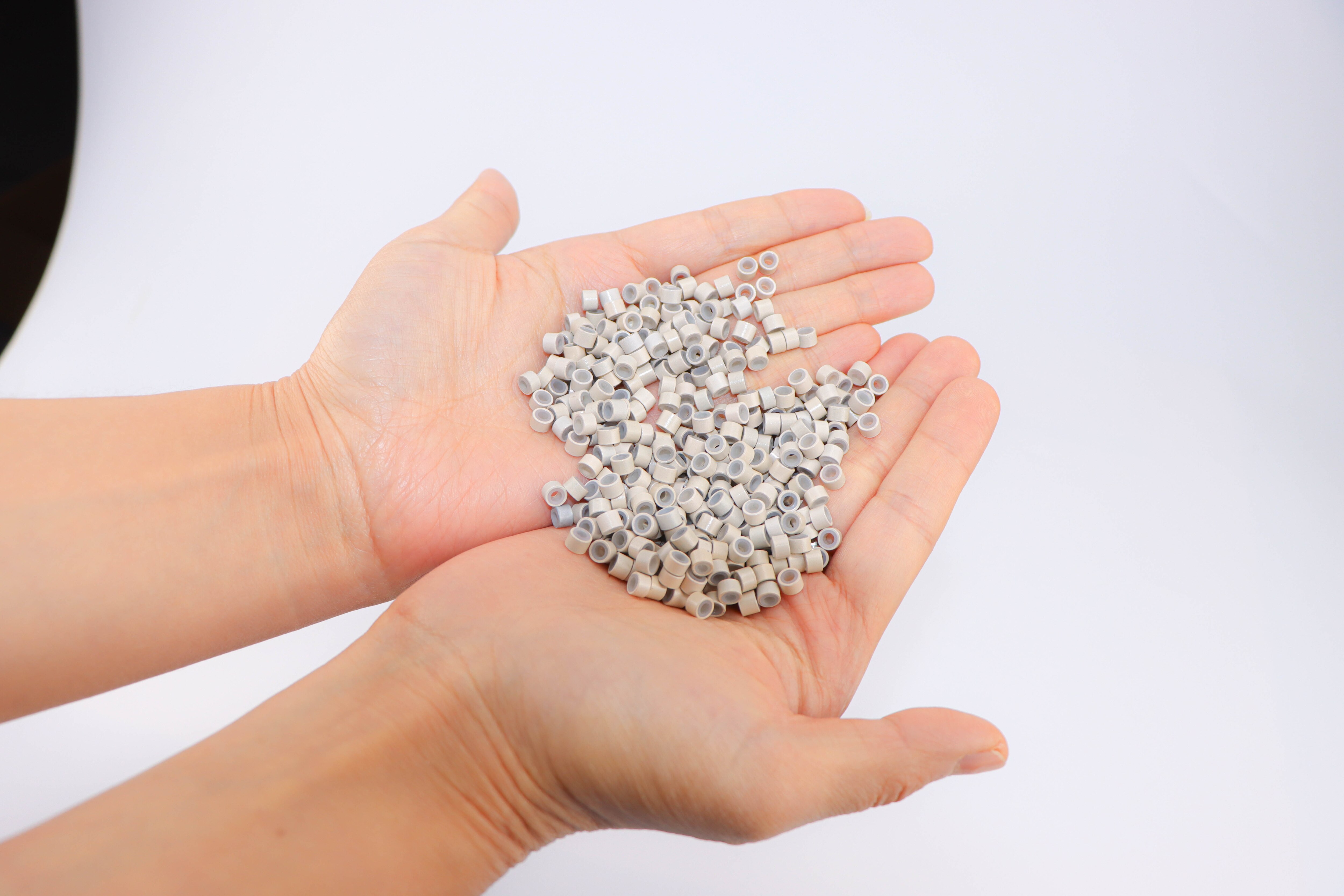 200 Stuks Micro Ring Siliconen Bead Link Microringen Voor Veer Haarverlenging Ringen Buizen Accessoire Salon Hairstylist Tools: Oranje