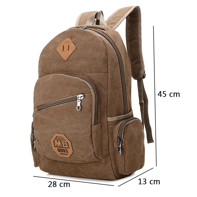 Vintage Man's Canvas Backpack Travel Schoolbag Male Backpack Men Large Capacity Rucksack Shoulder School Bag