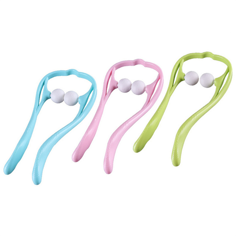Neck Massage Tool Pressure Point Therapy Pressure Relieve Hand Roller Massage Neck Shoulder Dual Trigger Point Self Massager